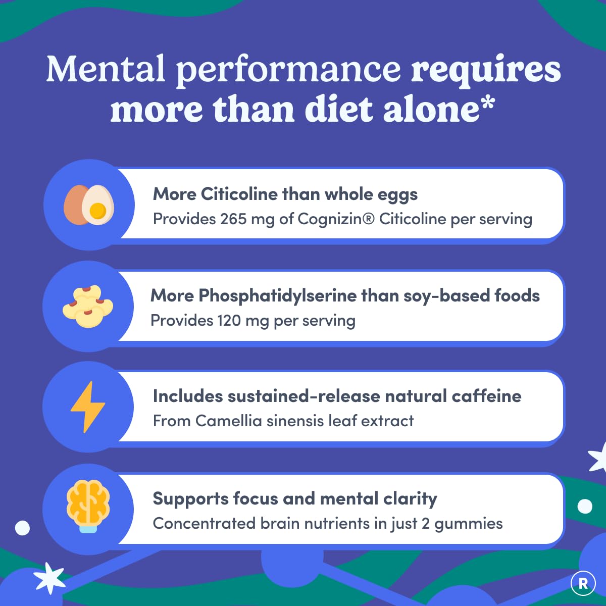 FIRST DAY Men’s Daily Nootropic Brain Supplement Gummies for Focus, Memory & Mental Energy | with Cognizin® Citicoline, Phosphatidylserine & Natural Caffeine | Vegan, Allergen-Free | 30-Day Supply FIRST DAYBuy Supplements Australia