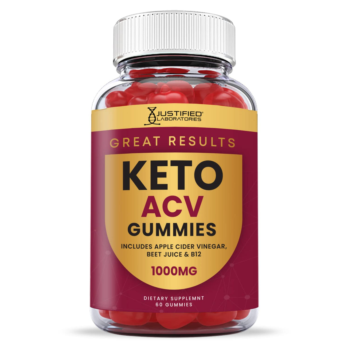Justified Laboratories (10 Pack) Great Results Keto ACV Gummies 1000MG Justified LaboratoriesBuy Supplements Australia