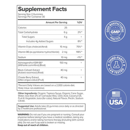 O Positiv MENO Gummies for Menopause, 30 Servings (Pack of 1) - Hormone-Free Supplements for Women with Black Cohosh & Ashwagandha KSM-66 - Helps Alleviate Hot Flashes, Night Sweats, & Mood Swings O PositivBuy Supplements Australia