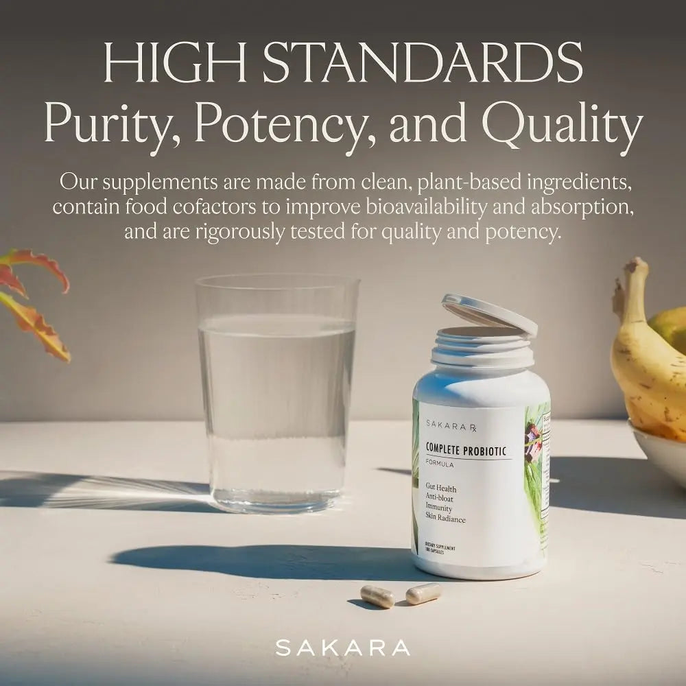 SAKARA Complete Probiotic - Prebiotics and Probiotics for Women Digestive Health Supplements, Supports Bloating, Immune System & Skin Radiance, Gut Health for Women with 3 Billion CFU's - 180 Capsules SAKARABuy Supplements Australia