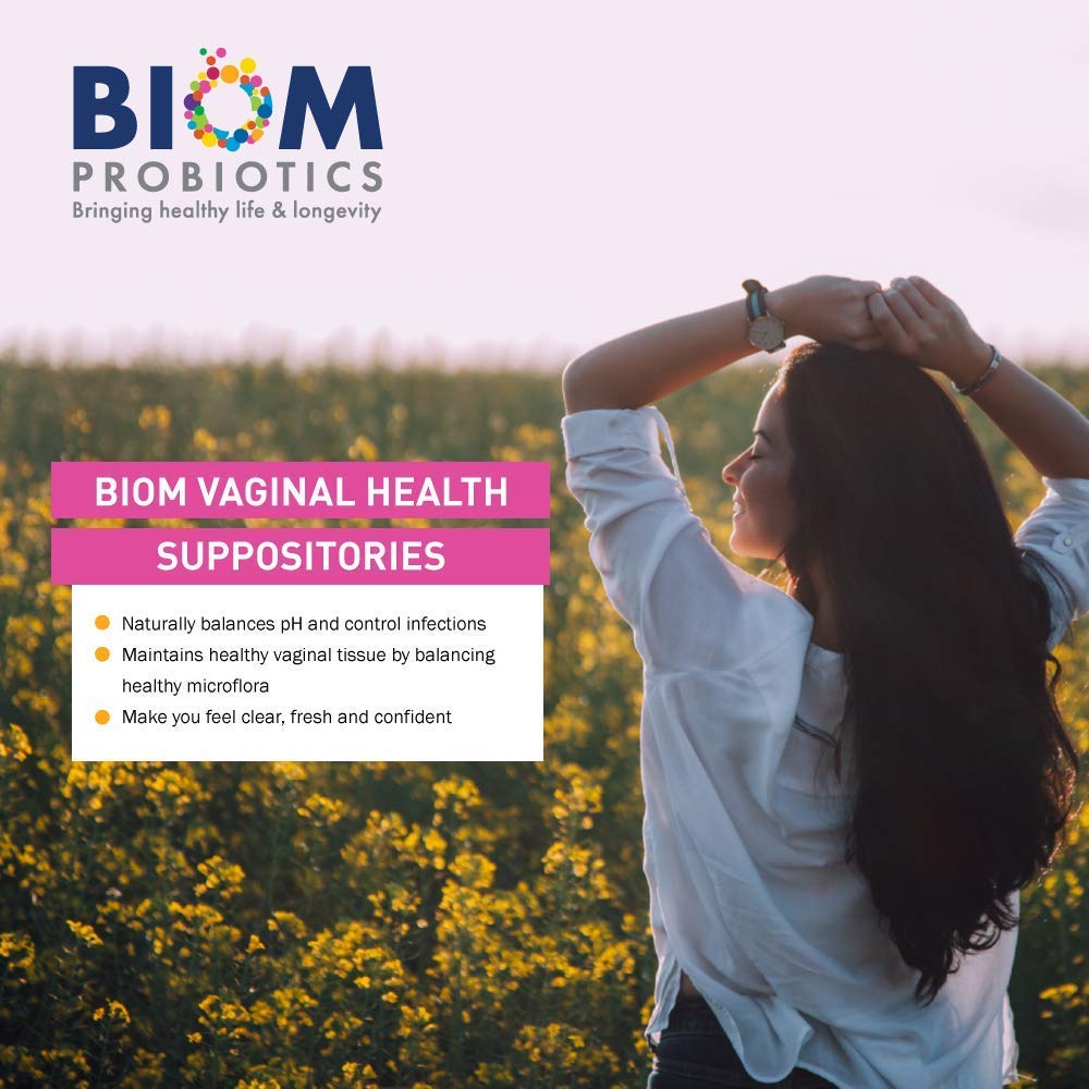 Biom Vaginal Probiotic Suppository: Natural Vaginal pH and Odor Control Regimen; Balance Biom ProbioticsBuy Supplements Australia