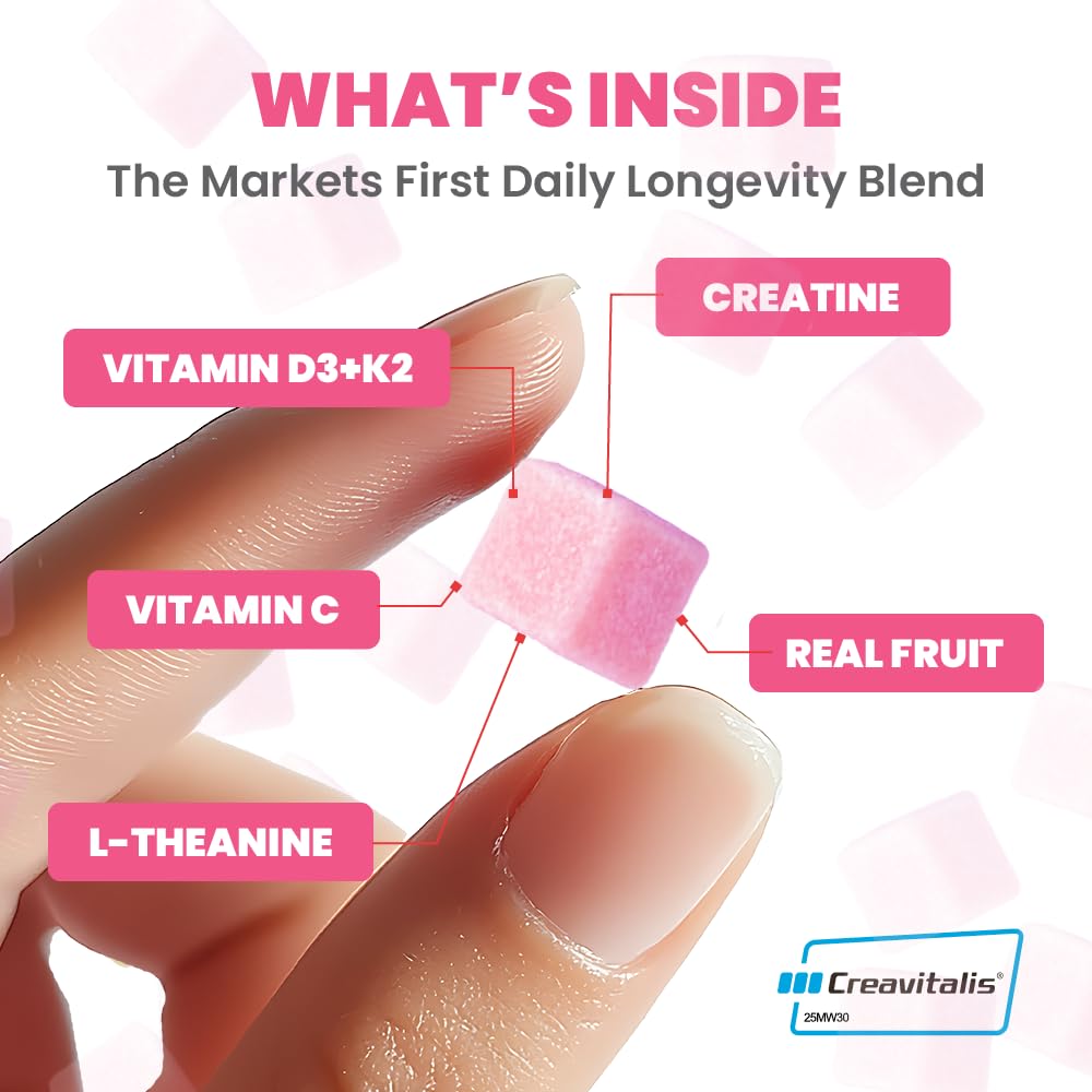 MX Wellness Creatine Monohydrate Gummies for Men & Women – Real Fruit Gummy Supplement for Muscle Growth, Recovery, Longevity, Cognitive Health & Memory – 90 Chews (90 Gummies, Watermelon) MX WellnessBuy Supplements Australia
