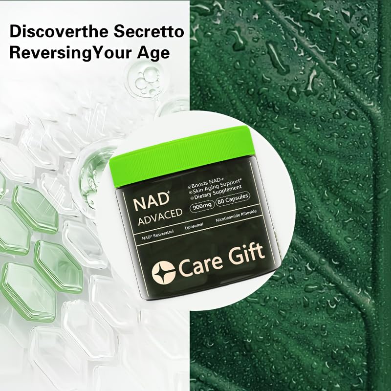 CARE GIFT NAD Supplement, NAD Nicotinamide Riboside Resveratrol 900mg - Liposomal NAD Supplements for Women & Men,NMNH Supplement Alternative for Energy, Focus, Anti-Aging (1 Pack) CARE GIFTBuy Supplements Australia