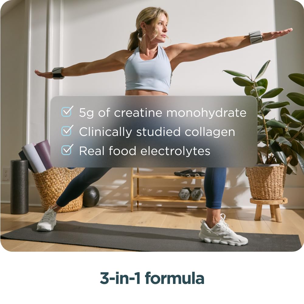 Ancient Nutrition Creatine + Collagen – Muscle Strength, Lean Body Mass, Joint Comfort & Cognitive Support – Includes 5g Creatine Monohydrate for Women + Electrolytes, Lemon, 30 Servings Ancient NutritionBuy Supplements Australia