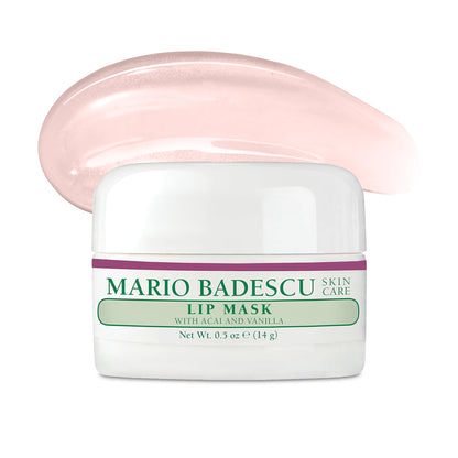 Mario Badescu Lip Mask with Acai and Vanilla for All Skin Types, Overnight Lip Treatment Enriched With Skin