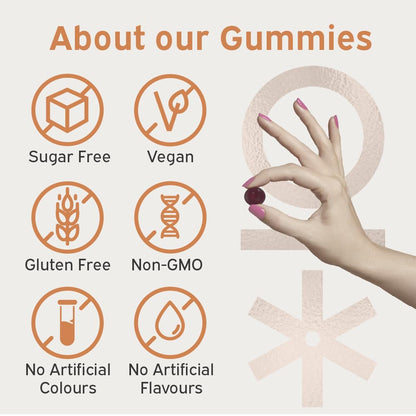 Nutriburst - Vegan Collagen Revive Gummies - Biotin (100µg), Hyaluronic Acid (100mg) + Vitamin C (80mg) NutriburstBuy Supplements Australia