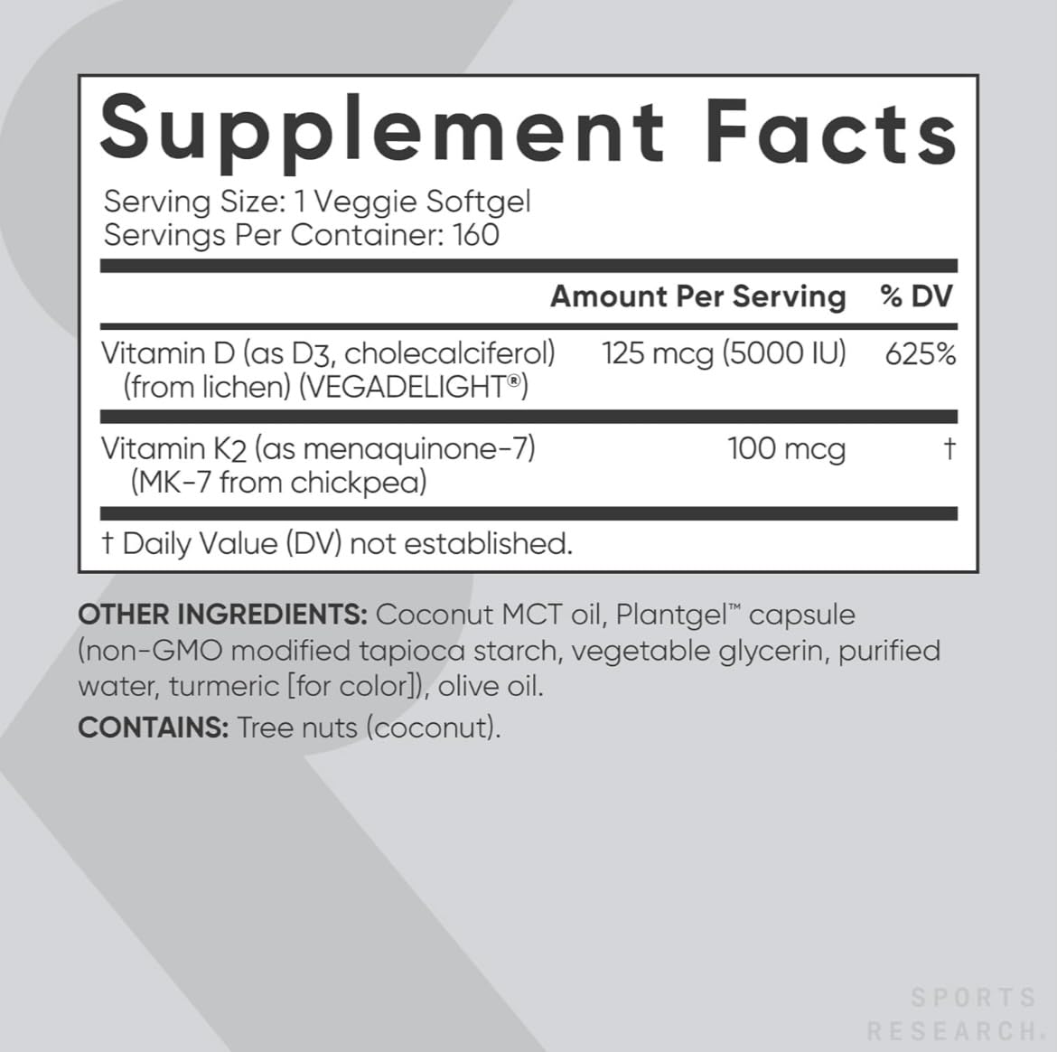 (Pack of 1) 160 Vegan Certified, Non GMO Liquid Softgels rozzunSports Research Vitamin Rozzun Creative VisionBuy Supplements Australia