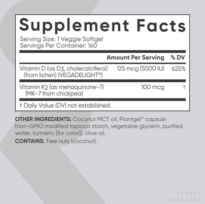 (Pack of 1) 160 Vegan Certified, Non GMO Liquid Softgels rozzunSports Research Vitamin Rozzun Creative VisionBuy Supplements Australia