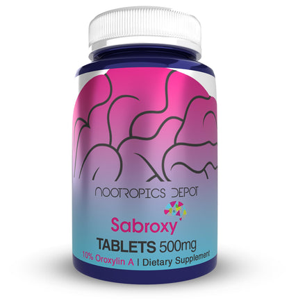 Nootropics Depot Sabroxy® Tablets | 500mg | 30 Count | Minimum 10% Oroxylin-A | Oroxylum indicum | May Help Promote Focus & Motivation | May Help Promote Cognitive Function Nootropics DepotBuy Supplements Australia