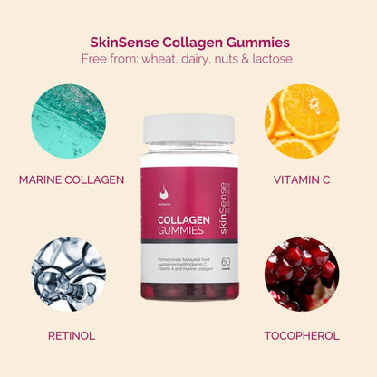 SkinSense Collagen Gummies 60PCS, Marine Collagen Chewable Gummy skinSenseBuy Supplements Australia
