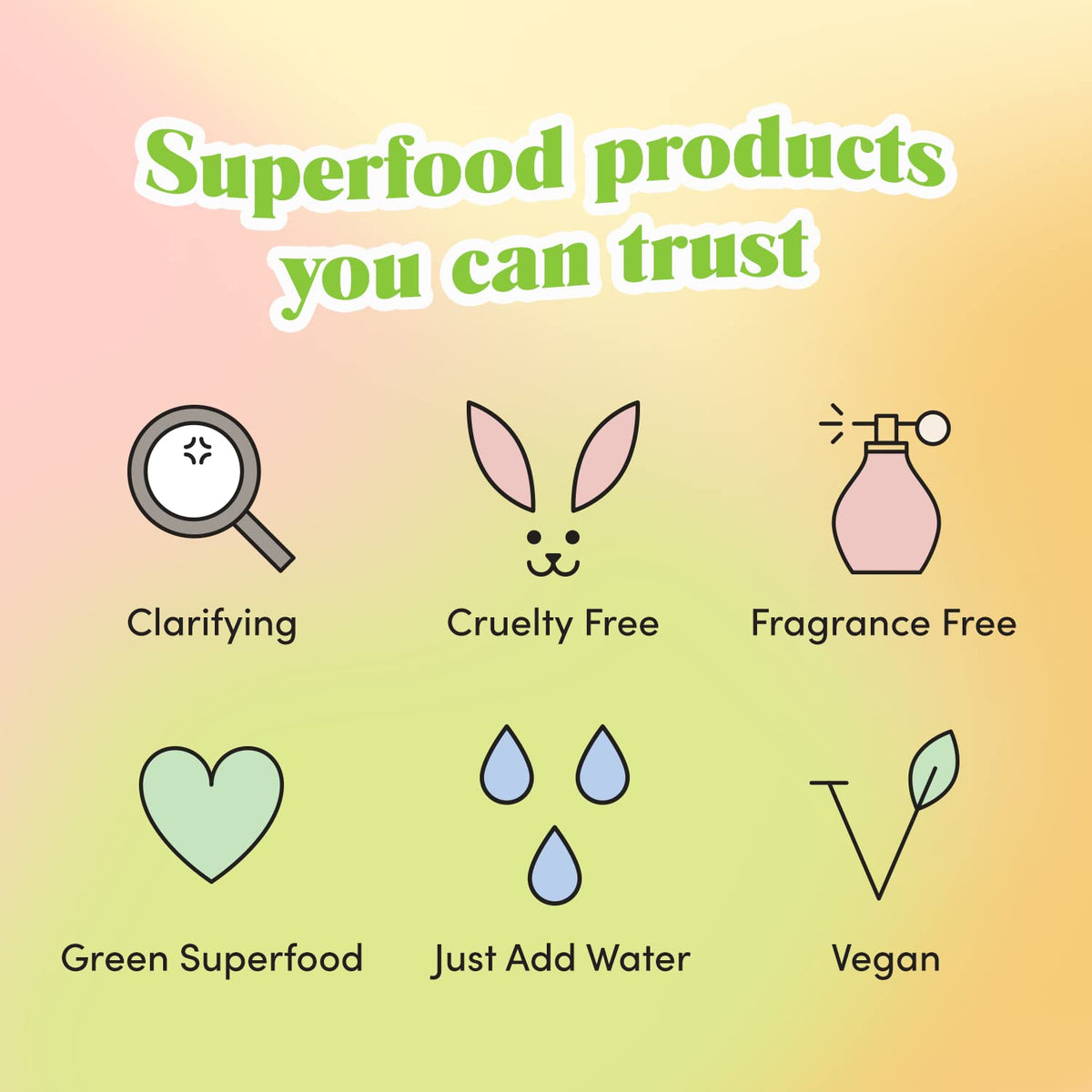 GOLDE - Clean Greens Superfood Face Mask - Made w/Chlorella & Spirulina - Great for Acne Prone, Oily & Dry Skin, Hydrating - Gentle Cleanser - Vegan - Aluminum-Free - 30g Jar GOLDEBuy Supplements Australia