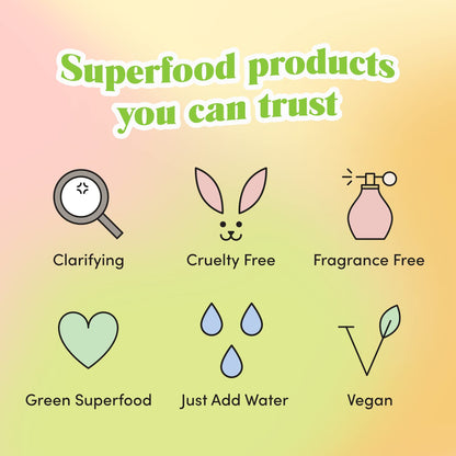 GOLDE - Clean Greens Superfood Face Mask - Made w/Chlorella & Spirulina - Great for Acne Prone, Oily & Dry Skin, Hydrating - Gentle Cleanser - Vegan - Aluminum-Free - 30g Jar GOLDEBuy Supplements Australia
