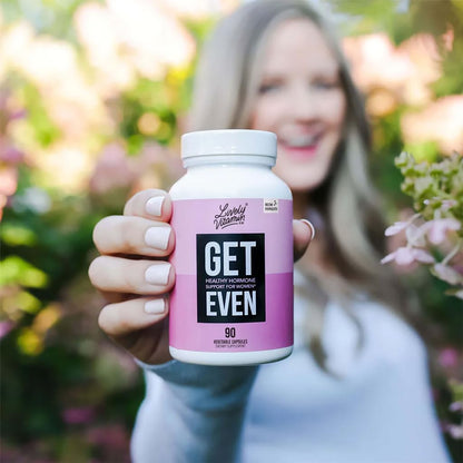 LIVELY VITAMIN CO. Get Even - Women's Hormonal Balance Blend - Helps Reduce Severity of Periods, PMS & Menopause - Eases Cramps & Bloating - Mood Regulation - Period Pain & Discomfort - 90 Count LIVELY VITAMIN COBuy Supplements Australia