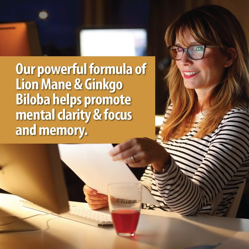 NooMost Organic Lions Mane Supplement Capsules 5400mg, Ginkgo Biloba 120mg NooMostBuy Supplements Australia