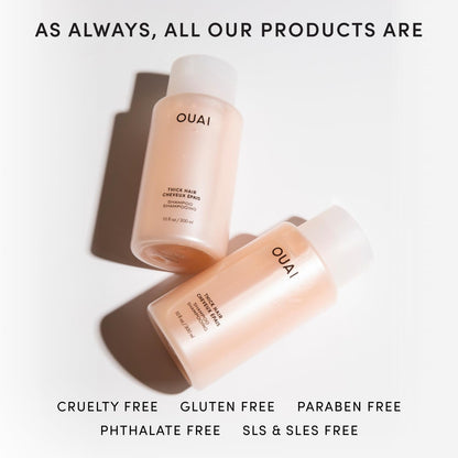 OUAI Thick Shampoo - Moisturizing Shampoo with Keratin, Marshmallow Root, Shea Butter, Avocado Oil for Thick Hair - Strengthens & Hydrates Strands - Paraben, Phthalate & Sulfate Free (10 Fl Oz) OUAIBuy Supplements Australia