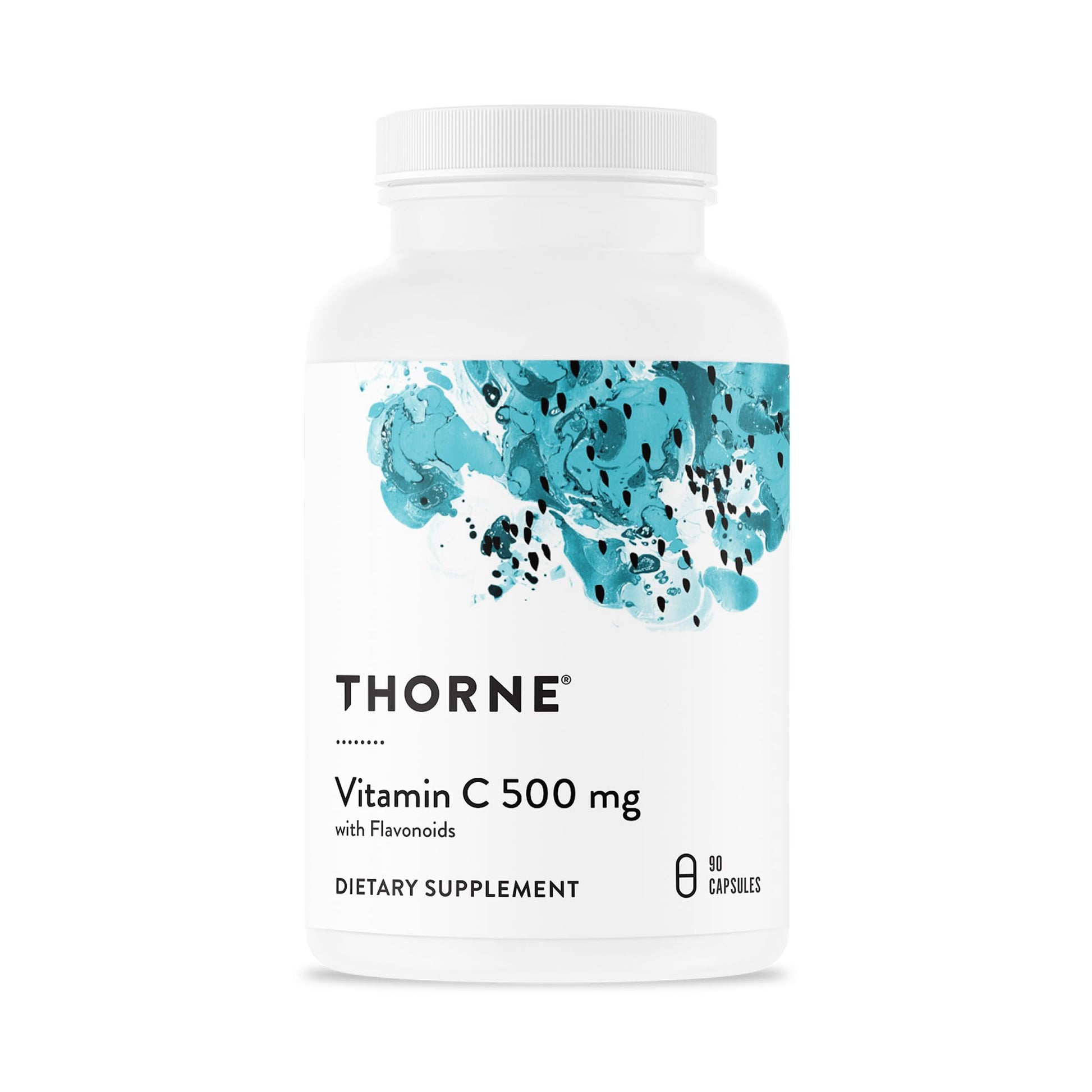 THORNE - Vitamin C 500 mg - Blend of Vitamin C and Citrus Bioflavonoids from Oranges - Supports Immune System, Cellular Energy Production & Collagen Production* - Third-Party Certified - 90 Servings THORNEBuy Supplements Australia