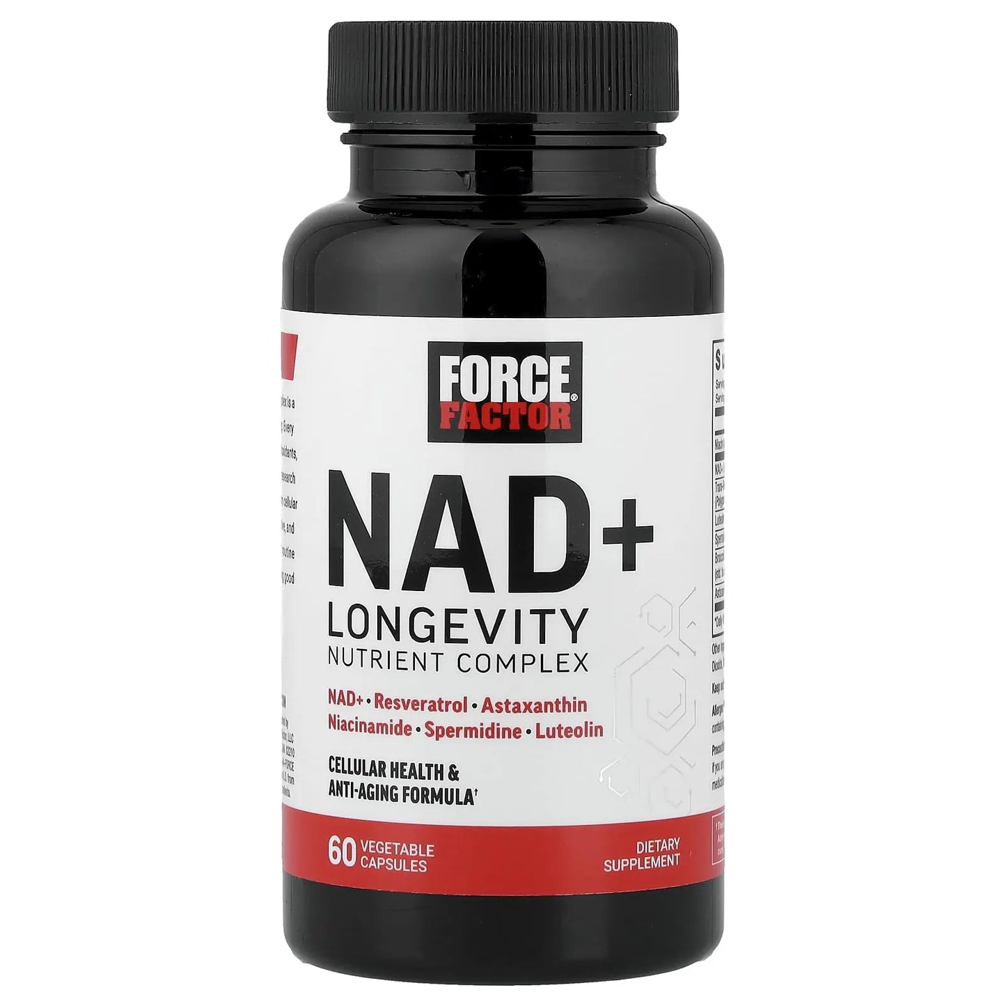 FORCE FACTOR NAD+ (NMN or Nicotinamide Riboside Alternative) with Resveratrol, Astaxanthin, Spermidine & Luteolin Complex, NAD to Support Cellular Health & Healthy Aging, 60 Capsules Force FactorBuy Supplements Australia