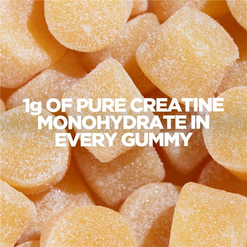 Myprotein Creatine Gummies, 5g Creatine Monohydrate per Serving, Peach, 90 Count, 18 Servings, Chewable Post/Pre Workout Strength & Recovery Sports Nutrition Supplement, Vegan, Non-GMO MyproteinBuy Supplements Australia