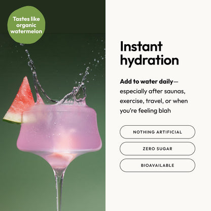 Moon Juice Mini Dew Electrolytes Powder - Sugar Free Minerals & Electrolyte Hydration Powder for Instant Hydration & Brain Support - Magnesium, Calcium, Potassium, Pink Salt, Watermelon, 30 Servings Moon JuiceBuy Supplements Australia