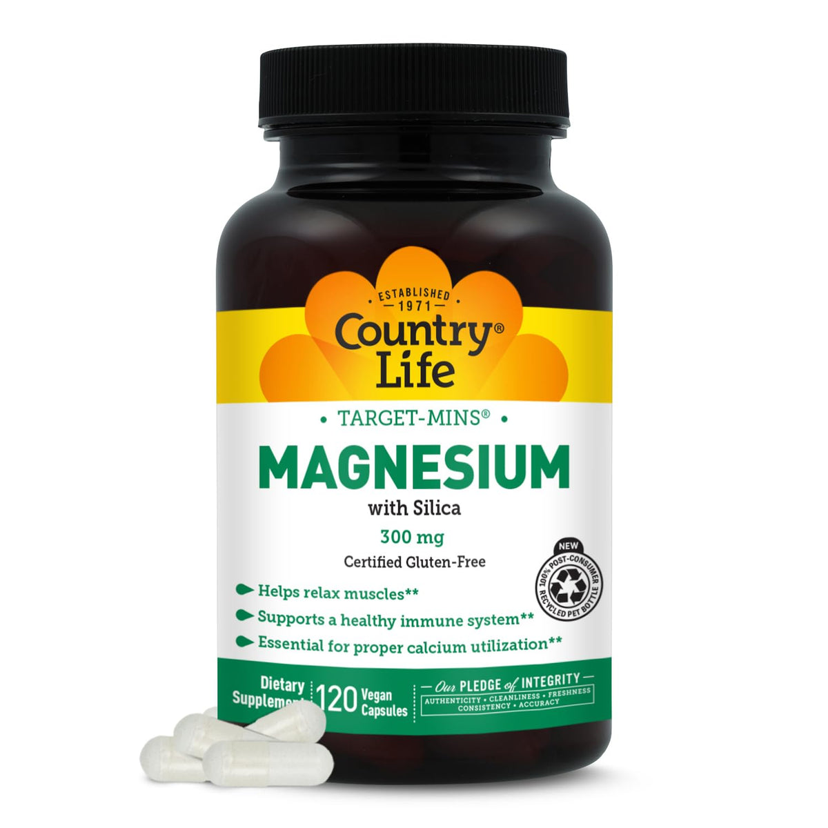 Target-Mins Magnesium with Silica 300 mg 120 Vegetarian Capsules Country LifeBuy Supplements Australia