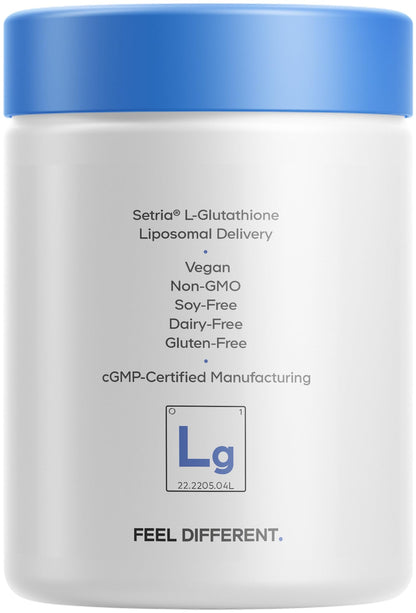 Codeage Liposomal Glutathione Supplement - Pure Reduced Setria L-Glutathione, Liposomal Delivery, Phospholipid Complex - Encapsulated Glutathione Powder Pills