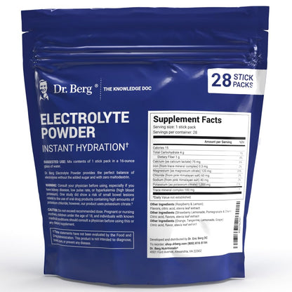 Dr. Berg's Electrolytes Powder Packets - Travel Size Hydration Electrolyte Drink Mix Dr. Berg NutritionalsBuy Supplements Australia