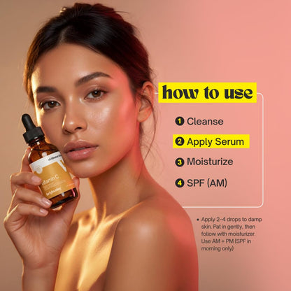 Vivid Naturals Vitamin C Serum For Face With Hyaluronic and Ferulic Acid 60ml Made In USA - Lightweight Non-Sticky Vit C Serum Face for Hydrating Brighter Smooth Fresh Skin Glow Fast Absorbing Vivid Naturals buy supplements Au