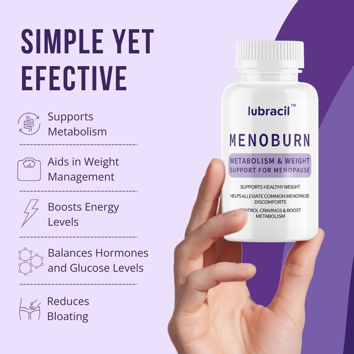 Lubracil Menoburn Perimenopause & Menopause Supplements for Women – Helps Metabolism, Estrogen & Wellness – Targets Hot Flashes, Bloating & Energy – 120 Count, 2 Pack LubracilBuy Supplements Australia