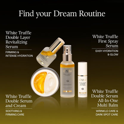 d'alba Piedmont White Truffle Double Serum All-in-one Multi Balm, Stick Balm, Vegan Skincare with Vitamin C and Vegan Collagen