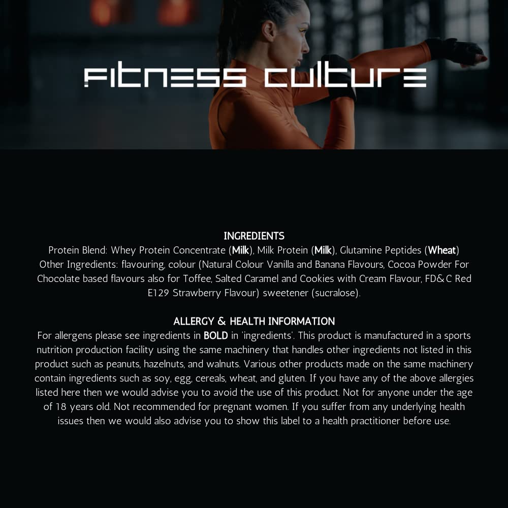Fitness Culture Protein Plus, Whey Protein Powder with Added Glutamine, Immune and Digestive System Support GenericBuy Supplements Australia