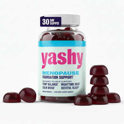 Yashy Gummies for Menopause | Hormone-Free Supplements for Women | Clinically Backed | 30 Servings | Helps Alleviate Hot Flashes, Night Sweats, & Mood Swings | Supports Libido | BlackBerry Flavor YASHYBuy Supplements Australia