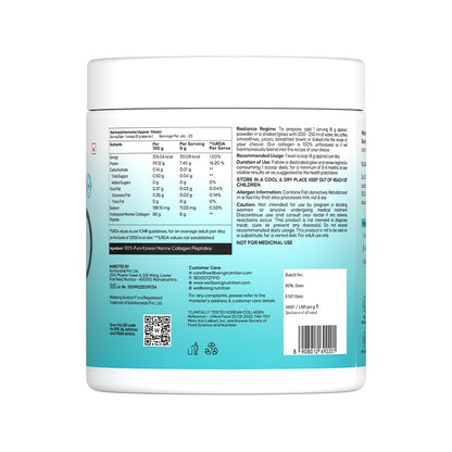 WELLBEING NUTRITION Pure Korean Marine Collagen Supplements for Women & Men, 200g | Hydrolyzed Collagen Powder and Amino Acids | Supports Healthy Skin, Hair, Nails, Bone & Joint | Unflavored WELLBEING NUTRITIONBuy Supplements Australia