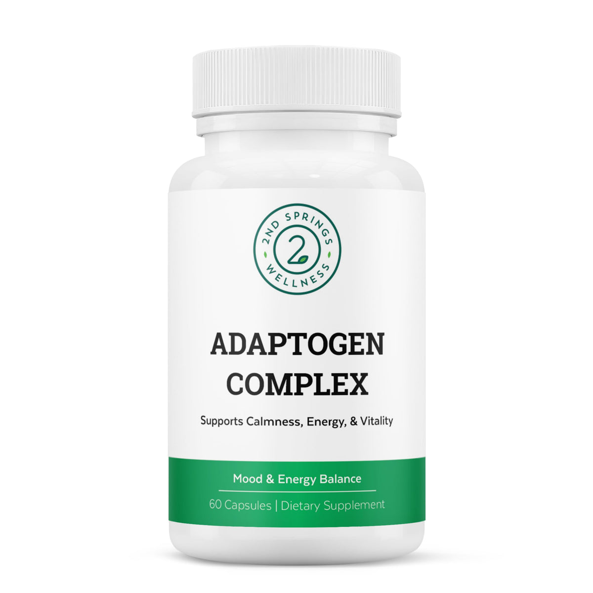 2nd Springs Adaptogen Complex Calmness, Energy and Vitality Booster - Ashwagandha, Schisandra, Astragalus, Ginseng, Rhodiola, and More - Adrenal Support Supplements - 60 Ct 2nd SpringsBuy Supplements Australia