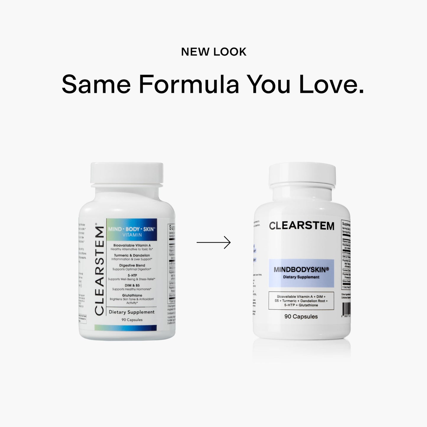 CLEARSTEM - MINDBODYSKIN Hormonal Acne Supplement (5-HTP) - Natural DIM Supplement - Skin Care Vitamins - Hormone Balance, Antioxidants - Gluten Free, CLEARSTEM canada supplements