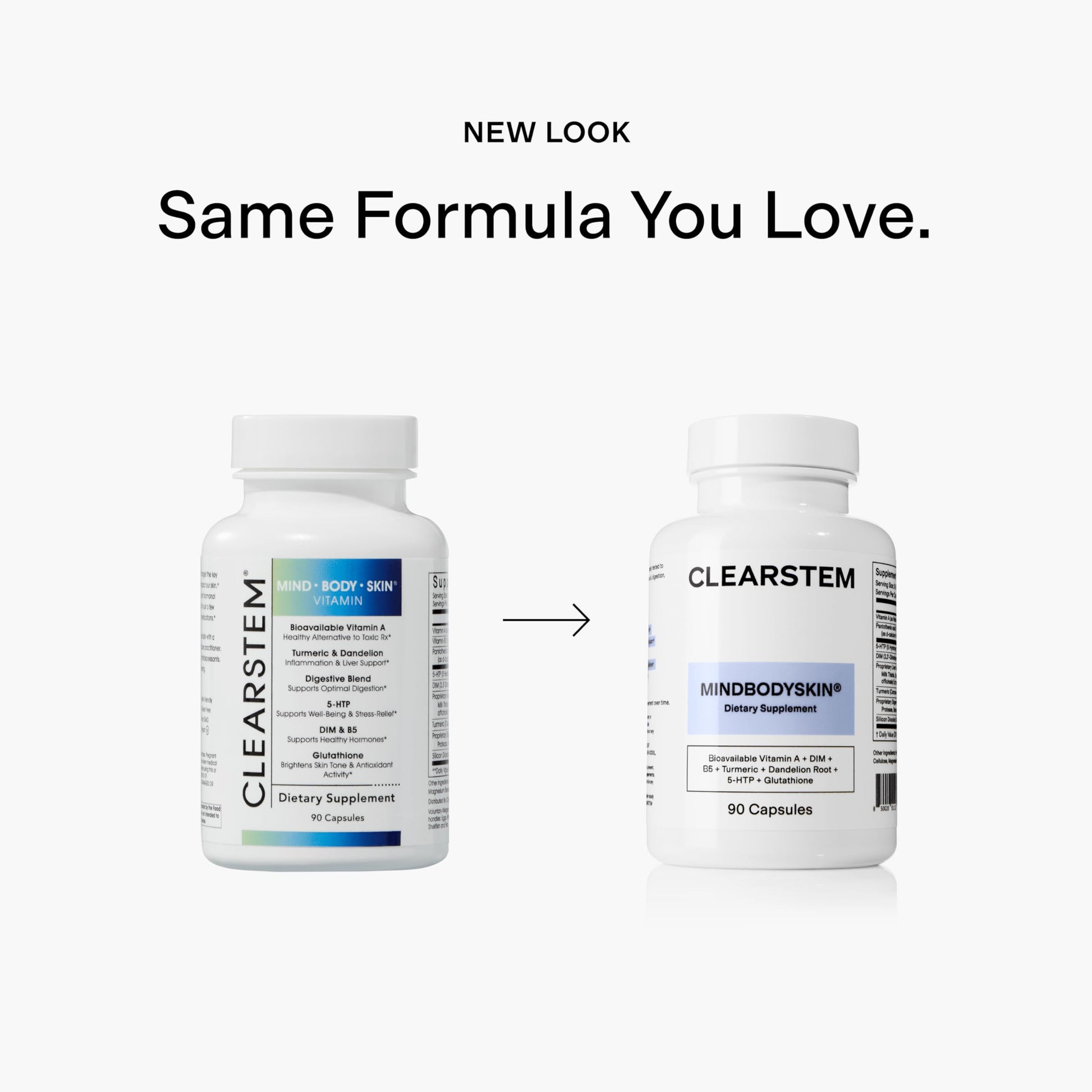 CLEARSTEM - MINDBODYSKIN Hormonal Acne Supplement (5-HTP) - Natural DIM Supplement - Skin Care Vitamins - Hormone Balance, Antioxidants - Gluten Free, CLEARSTEM canada supplements