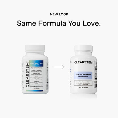 CLEARSTEM - MINDBODYSKIN Hormonal Acne Supplement (5-HTP) - Natural DIM Supplement - Skin Care Vitamins - Hormone Balance, Antioxidants - Gluten Free, CLEARSTEM canada supplements