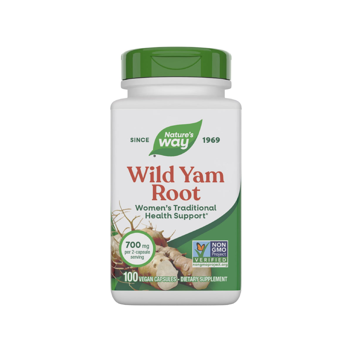 Nature's Way Wild Yam Root Capsules, Women's Traditional Health Support*, 700 mg per 2-Capsule Serving, Non-GMO Project Verified, 100 Vegan Capsules (Packaging May Vary) Nature's WayBuy Supplements Australia
