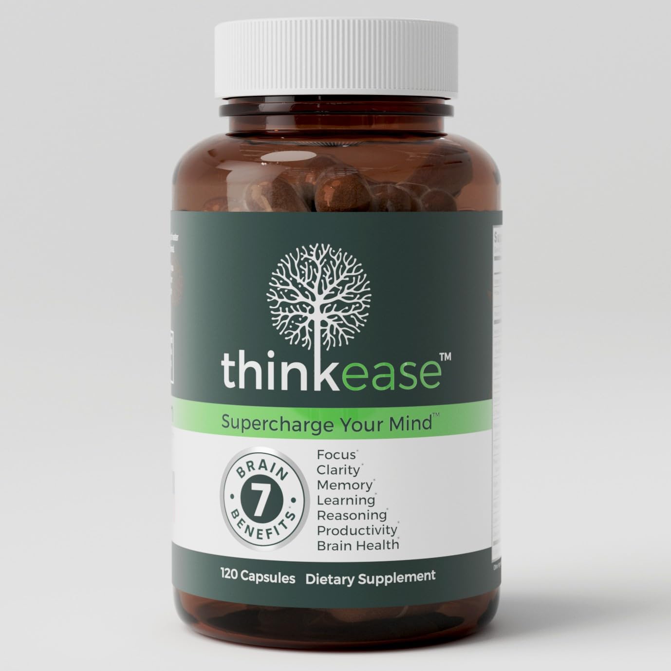 ThinkEase Brain Supplement (120 Capsules) | Memory, Mental Clarity, Focus, Cognitive Performance | Nootropic Supplement with L-Theanine, Acetyl L-Carnitine, Phosphatidylserine, Lion's Mane & More ThinkEaseBuy Supplements Australia