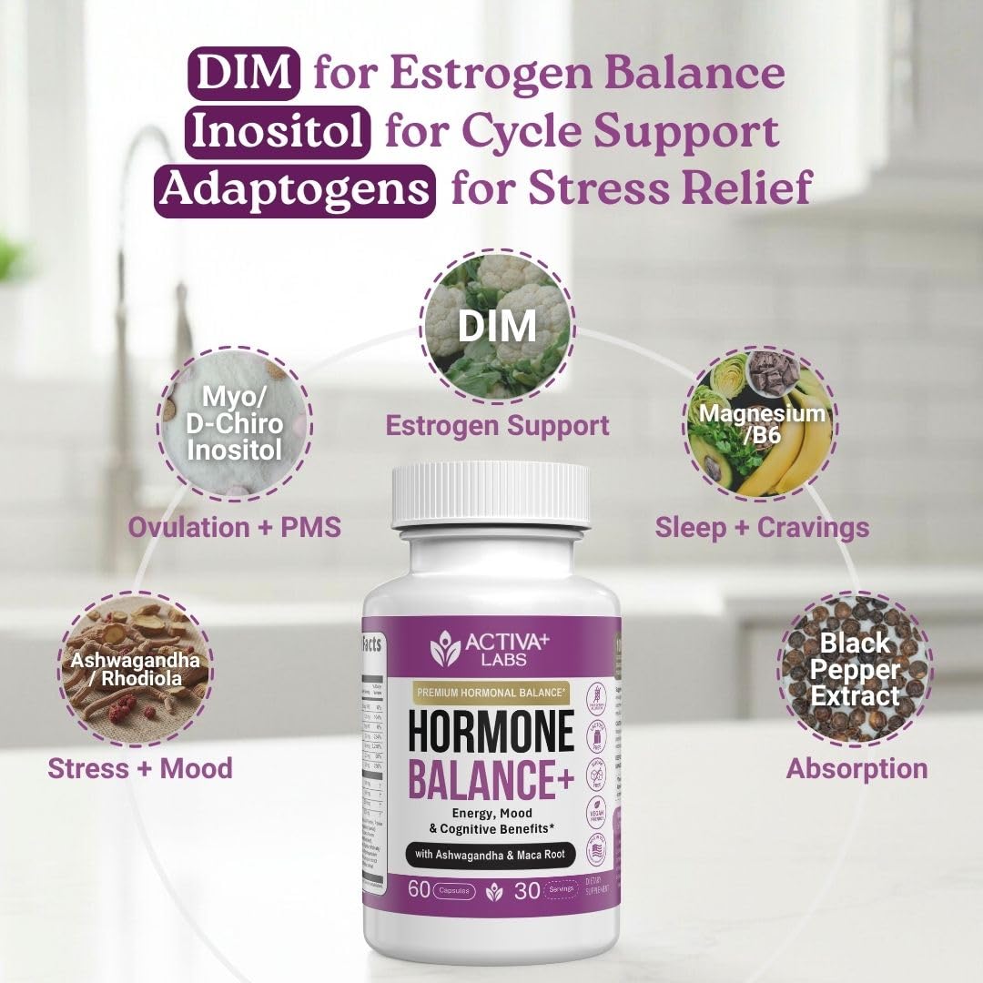Activa Labs+ Hormone Balance for Women | Boost Energy, Mood, Libido and Focus | Supports Cycle&Menopause Comfort | Gluten, Soy&Lactose Free | 30 Day Supply Activa LabsBuy Supplements Australia