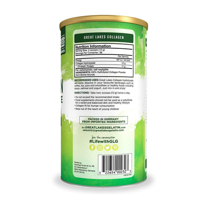 Great Lakes Gelatin Collagen Hydrolysate, Grass-Fed Bovine Hydrolysed Collagen Peptides Protein Great Lakes GelatinBuy Supplements Australia