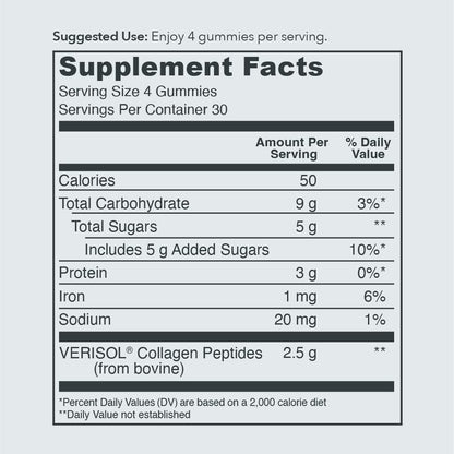 Vital Proteins Collagen Gummies, 2.5g of Clinically-Tested Collagen for Hair, Skin, Nails Vital ProteinsBuy Supplements Australia