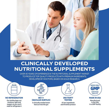 NUTRATEMPLE 4 in 1 Pre Post Probiotics & Digestive Enzymes for Women & Men - Digestive Health, Gut & Immune Support for Occasional Constipation, Diarrhea, Gas & Bloating – 60 Veggie Capsules NUTRATEMPLEBuy Supplements Australia