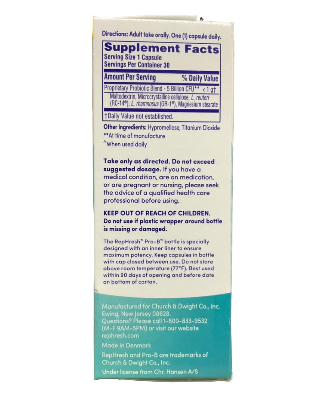 Rephresh Pro-B Probiotic Feminine Supplement Capsules 30 Ea (pack of 2) image may vary RephreshBuy Supplements Australia