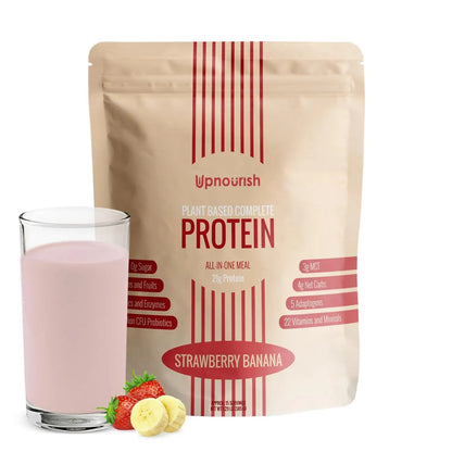UpNourish Strawberry Banana Vegan Protein Powder 54 Superfoods Powder,1.5 Billion CFU Probiotics 21g Plant Based Protein,No Sugar No Dairy No GMO Dairy Free,Meal Replacement Shake Keto-Friendly Low-Carb Diet,15 Servings UpNourish buy supplements Au