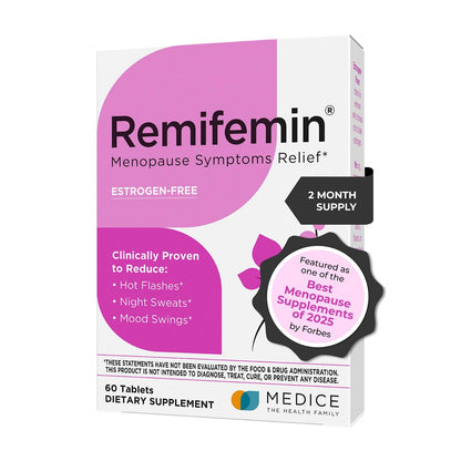 Remifemin Menopause Symptoms Relief - Clinically Proven Ingredients - Menopause Supplements - Black Cohosh - Estrogen-Free - Made in Germany - 60 Tablets RemifeminBuy Supplements Australia