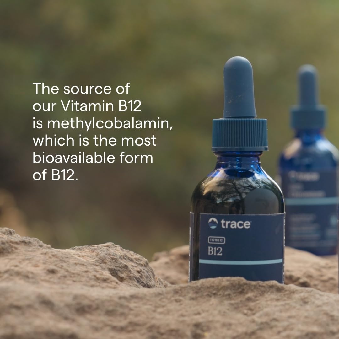 Trace Minerals Ionic B12 - Liquid Multivitamin for Hormone Balance & Healthy Nerve Function - Supports Metabolic Health - Enzyme Production - Natural Wellness Formula - 2 fl oz (59 Servings) Trace MineralsBuy Supplements Australia