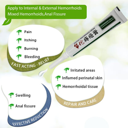 BONIORRI Hemorrhoid & Fissure Relief Ointment 20g Tube– Maximum Strength Hemorrhoid Cream, Herbs Fast Acting Ingredients. (0.7 oz Total) BONIORRIBuy Supplements Australia