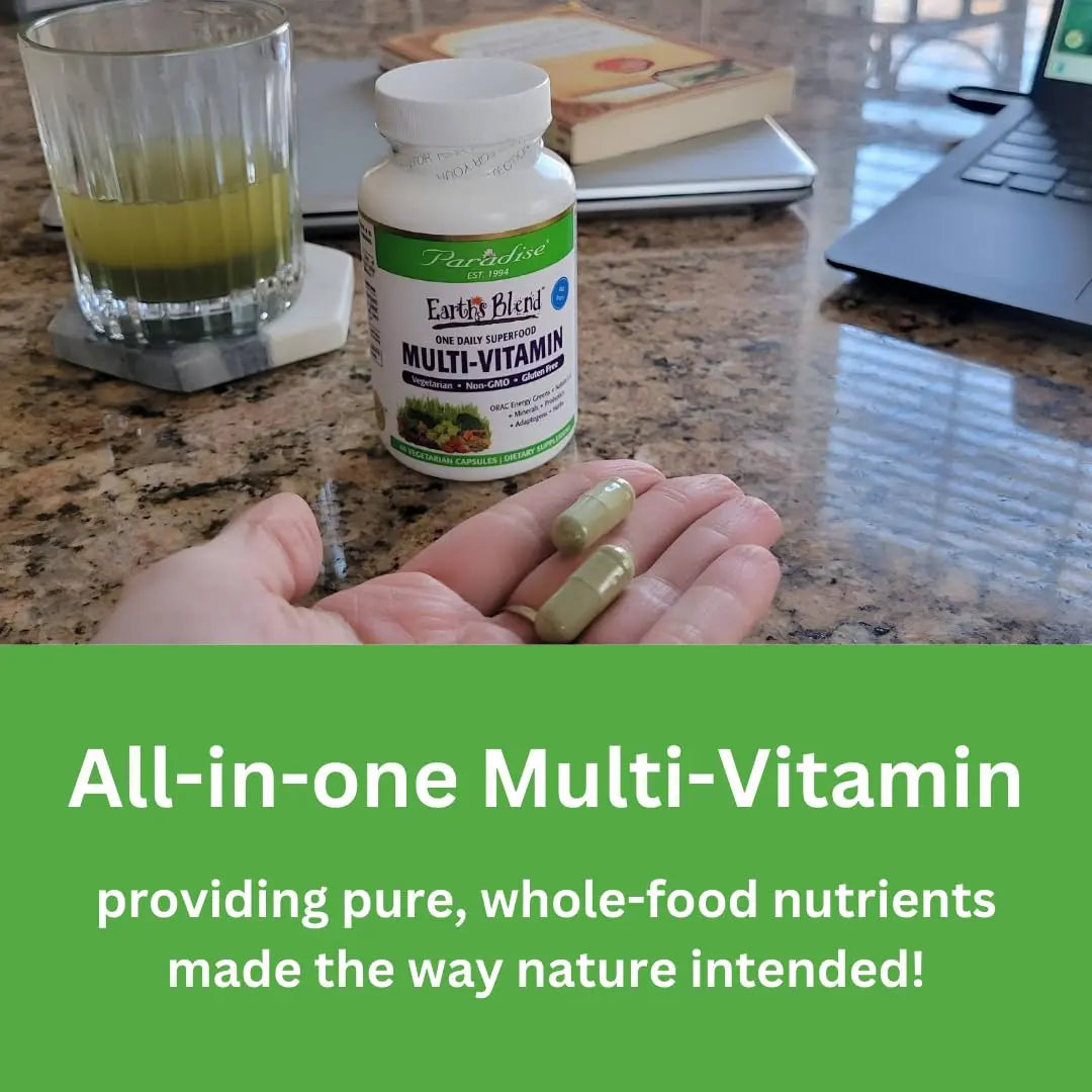Paradise Herbs Earth's Blend Women's Once Daily Multivitamin with Iron, 48 Organic Superfoods, Probiotics, Antioxidants Paradise HerbsBuy Supplements Australia