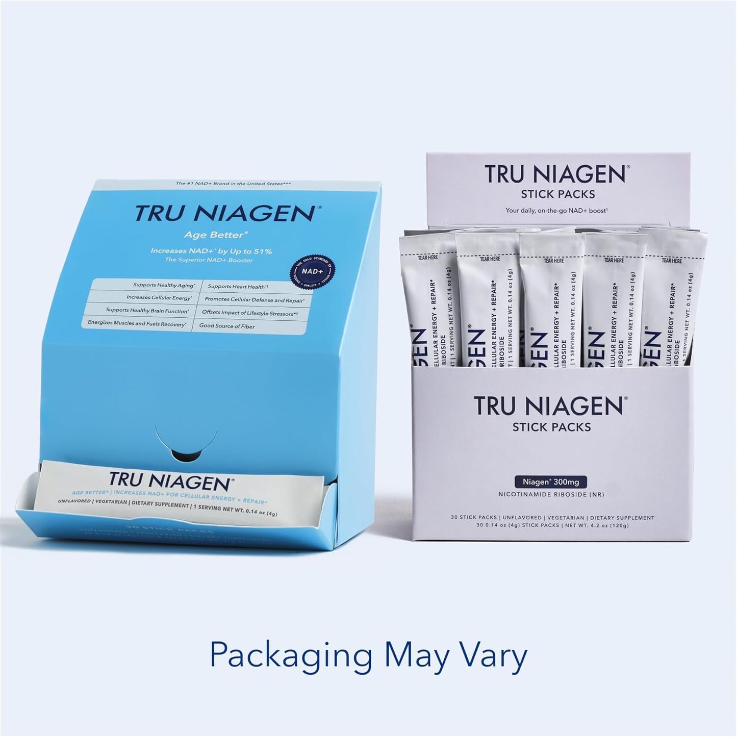 TRU NIAGEN NAD+ Booster with Hydration & Prebiotic Support Award-Winning Nicotinamide Riboside Mixing Powder for Cellular Energy, Repair & Healthy Aging - 30ct/300mg Stick Packs: On-The-Go Supplement TRU NIAGENBuy Supplements Australia