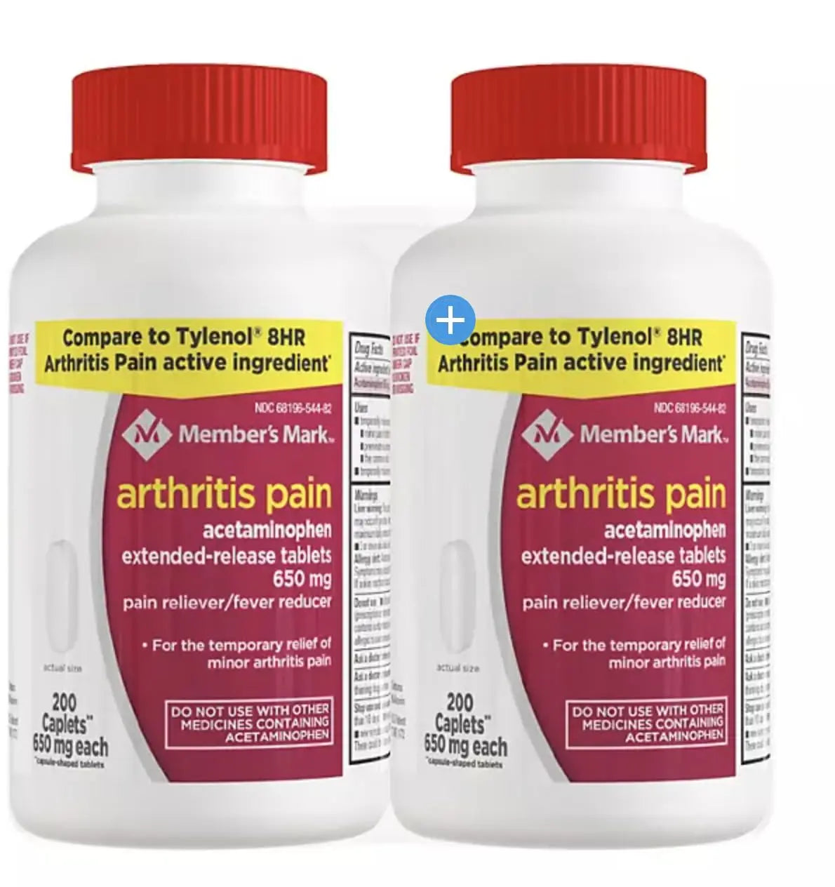 Compare to Tylenol Arthritis Pain Active Ingredient. - Member's Mark - Arthritis Pain Reliever, Extended Release, Acetaminophen 650 mg, 400 CapletsQ MEMBER´S MARKBuy Supplements Australia